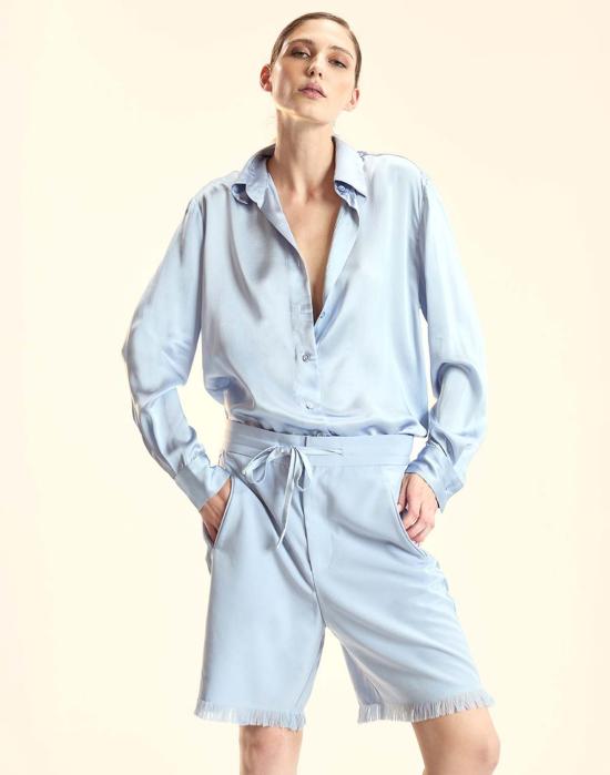  신시아 로리 숏팬츠 신시아 로울리 턱스 숏 반바지 블루 - CYNTHIA ROWLEY