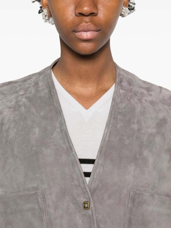  포르테포르테 가죽 자켓 Forte Forte 스웨이드 기모노 재킷 옴브라 - FORTE FORTE