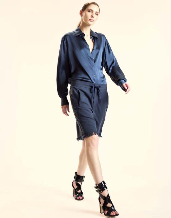  신시아 로리 숏팬츠 신시아 로울리 턱스 숏 반바지 네이비 - CYNTHIA ROWLEY