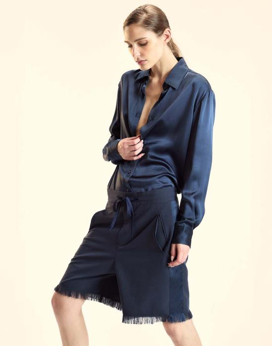  신시아 로리 숏팬츠 신시아 로울리 턱스 숏 반바지 네이비