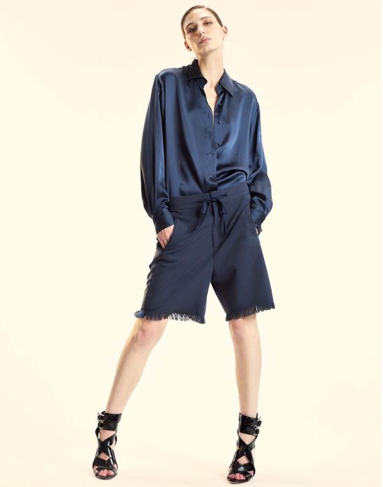  신시아 로리 숏팬츠 신시아 로울리 턱스 숏 반바지 네이비 - CYNTHIA ROWLEY