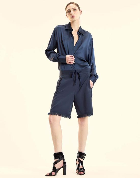  신시아 로리 숏팬츠 신시아 로울리 턱스 숏 반바지 네이비 - CYNTHIA ROWLEY