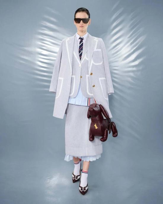  톰브라운 수트 자켓 톰 브라운 색 패치 포켓 스포츠코트 블레이저 네이비 - THOM BROWNE