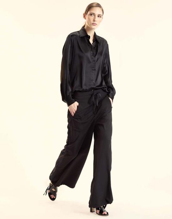  신시아 로리 스트레이트 팬츠 신시아 로울리 턱시도 바지 블랙 - CYNTHIA ROWLEY
