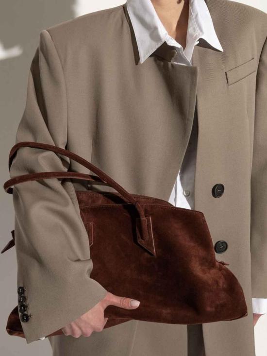 25FW 디 아티코 라 파세지아타 미디엄 탑 핸들 백 250WAH00054850 Brown - THE ATTICO