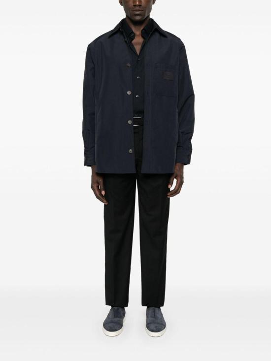 25SS 엠포리오 아르마니 긴팔 셔츠 EM001537AF14214UB118 Blue - EMPORIO ARMANI