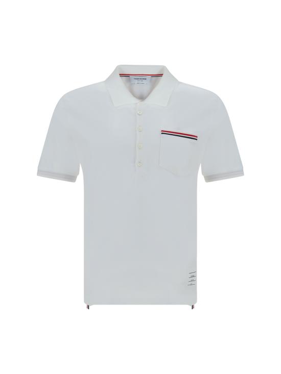 26SS 톰브라운 폴로 티셔츠 MJP022A01455 100 WHITE