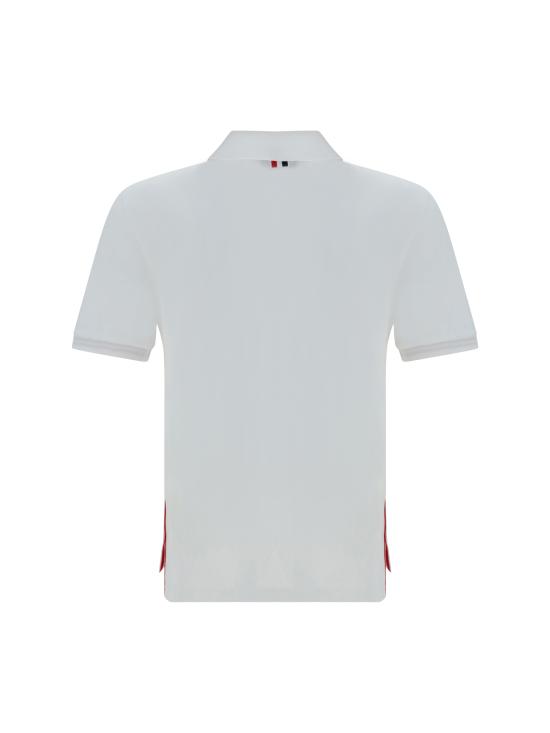 26SS 톰브라운 폴로 티셔츠 MJP022A01455 100 WHITE - THOM BROWNE