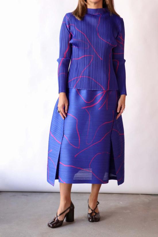  플리츠플리즈 블라우스 이세이 미야케의 플리츠 플리즈 포즈 탑 - PLEATS PLEASE