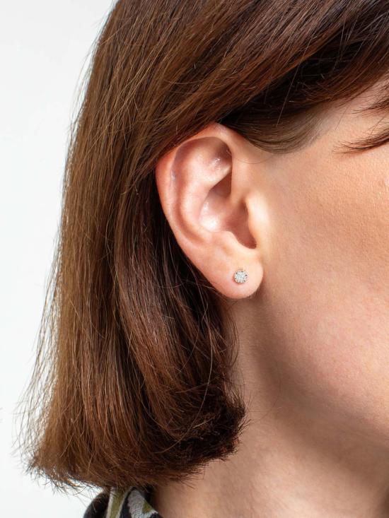  Dalbit 이어링 달빗 파베 다이아몬드 스터드