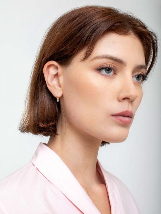  Dalbit 이어링 달빗 다이아몬드 드롭 후프  14K