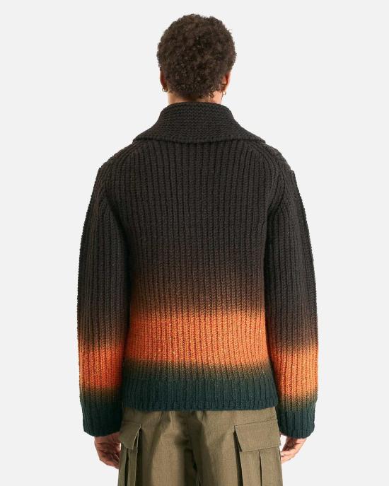  사카이 집업 니트 Sacai Garment Dye 울 니트 카디건 - SACAI