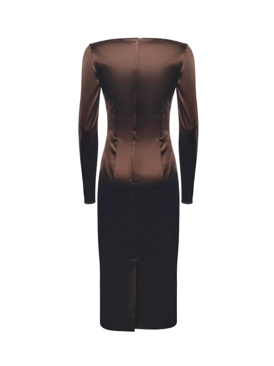 25FW 돌체앤가바나 미디 원피스 F6TYGT FURADM0694 Brown - DOLCE & GABBANA