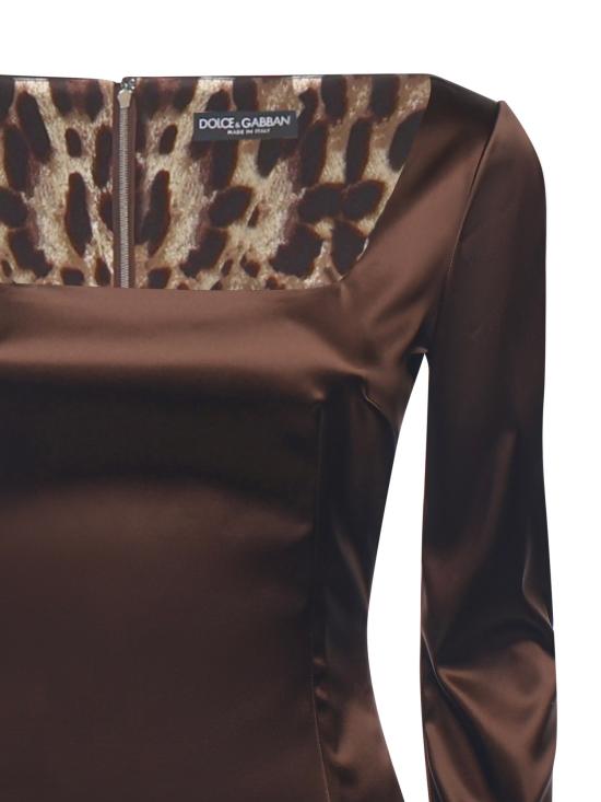 25FW 돌체앤가바나 미디 원피스 F6TYGT FURADM0694 Brown - DOLCE & GABBANA