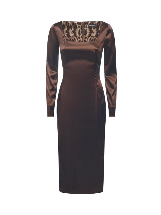 25FW 돌체앤가바나 미디 원피스 F6TYGT FURADM0694 Brown