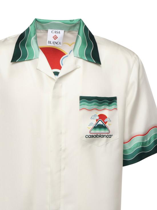 25SS 카사블랑카 반팔 셔츠 MPF25SH003 05 MONTAGNE ONDULEE - CASABLANCA