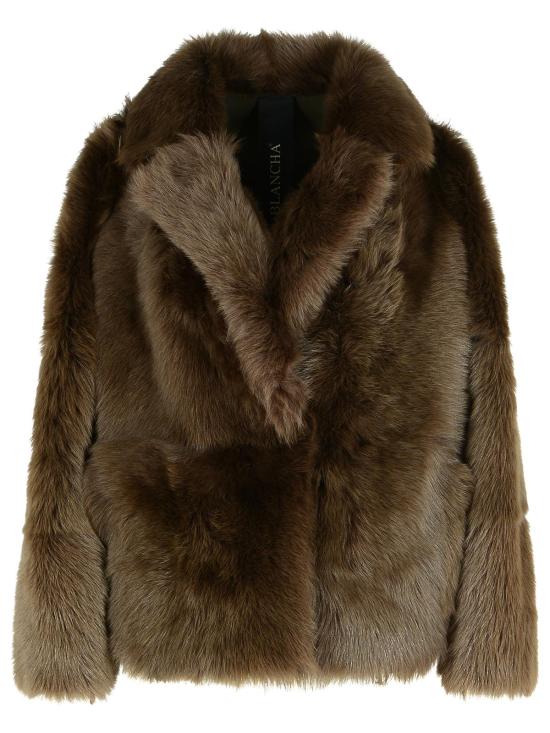 25FW 블랑샤 가죽 자켓 25133 300FANGO Brown