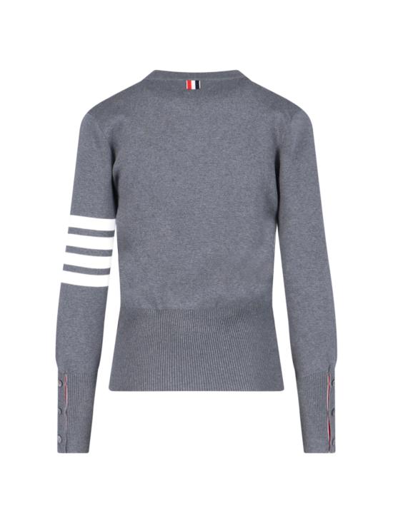 25SS 톰브라운 코튼 밀라노 스티치 4바 풀오버 니트 FKA239A 00219 035 Grey - THOM BROWNE