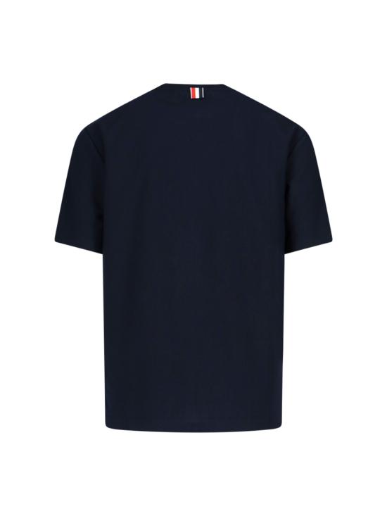 25SS 톰브라운 반팔 티셔츠 MJS252A J0138 415 Blue - THOM BROWNE