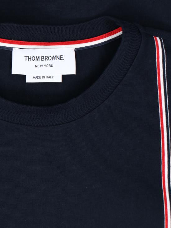 25SS 톰브라운 반팔 티셔츠 MJS252A J0138 415 Blue - THOM BROWNE