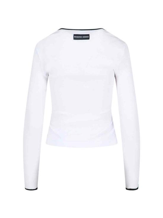 25FW 마린세르 반팔 티셔츠 WTO446A CJER0008 WH11 White - MARINE SERRE