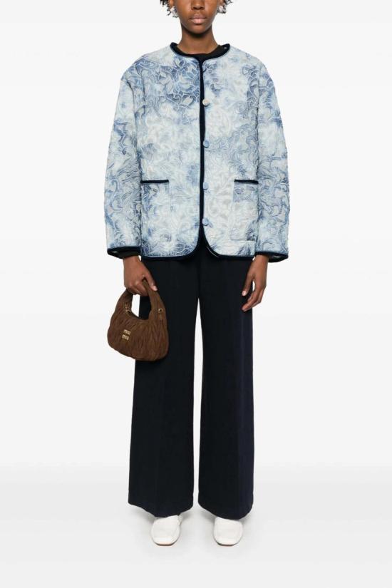  포르테포르테 자켓 Forte Forte 타이다이 인레이드 인디고 벨벳 블루종 데님