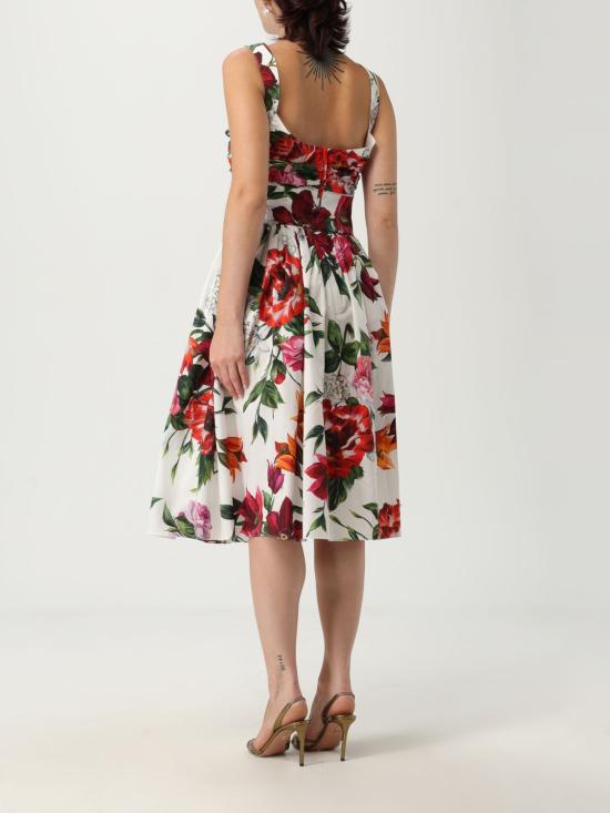 25FW 돌체앤가바나 롱 원피스 F6TVJTHS5TQ HA5PB White - DOLCE & GABBANA