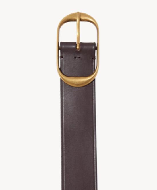  닐리로탄 레귤러 벨트 닐리 로탄  다크 브라운/앤틱 황동 버클 - NILI LOTAN