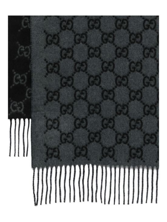 25FW 구찌 GG 캐시미어 스카프 812317 4GABX1260 Grey - GUCCI