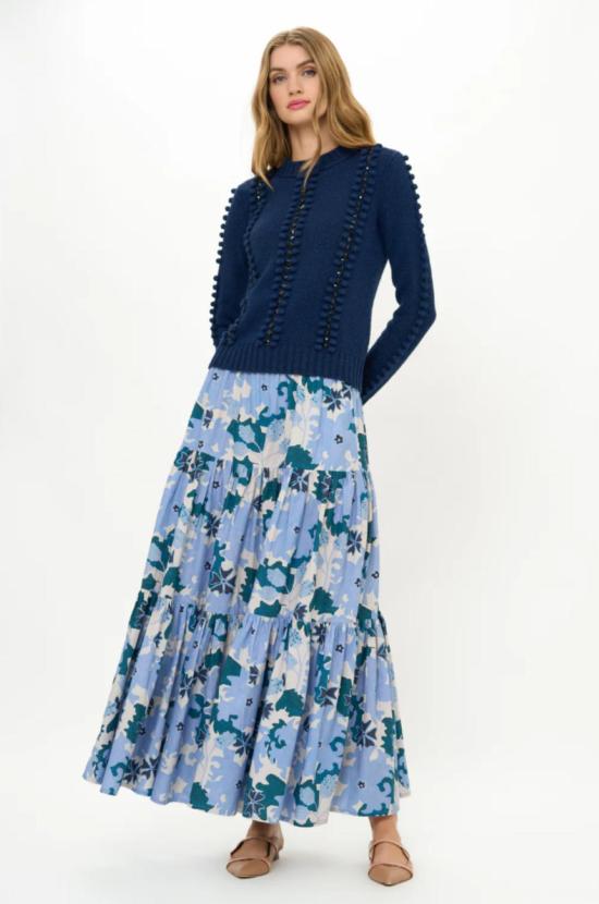  올리펀트 롱 스커트 티어드 맥시 스커트