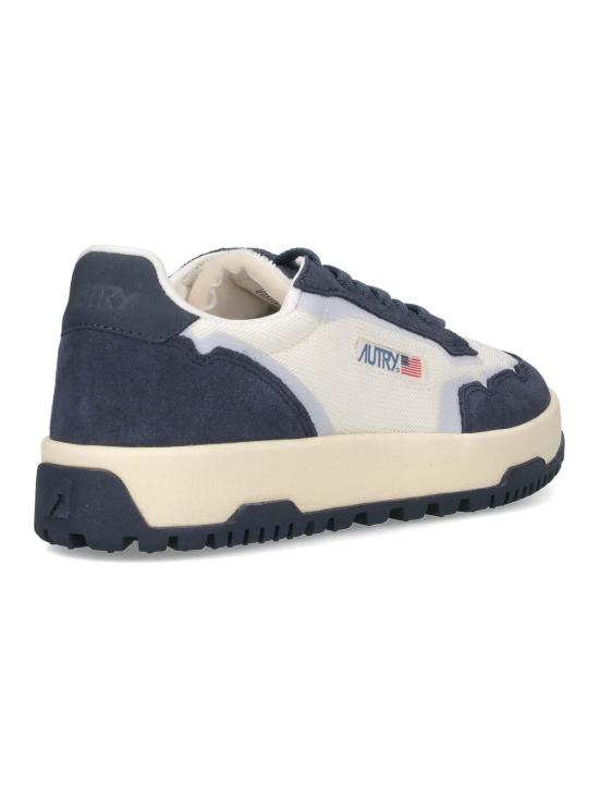 25FW 오트리 WILDPACE 로우 스니커즈 립스탑 나일론 가죽 LDLMAK11 White - AUTRY
