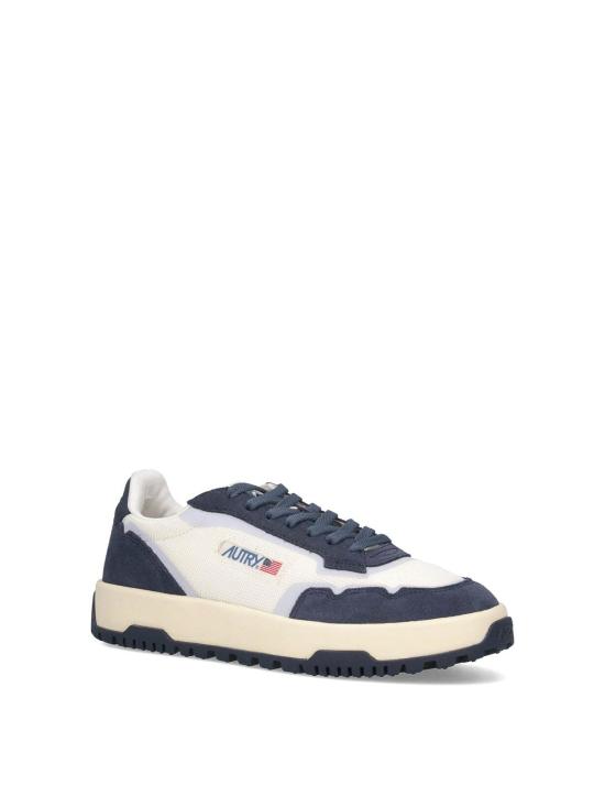 25FW 오트리 WILDPACE 로우 스니커즈 립스탑 나일론 가죽 LDLMAK11 White - AUTRY