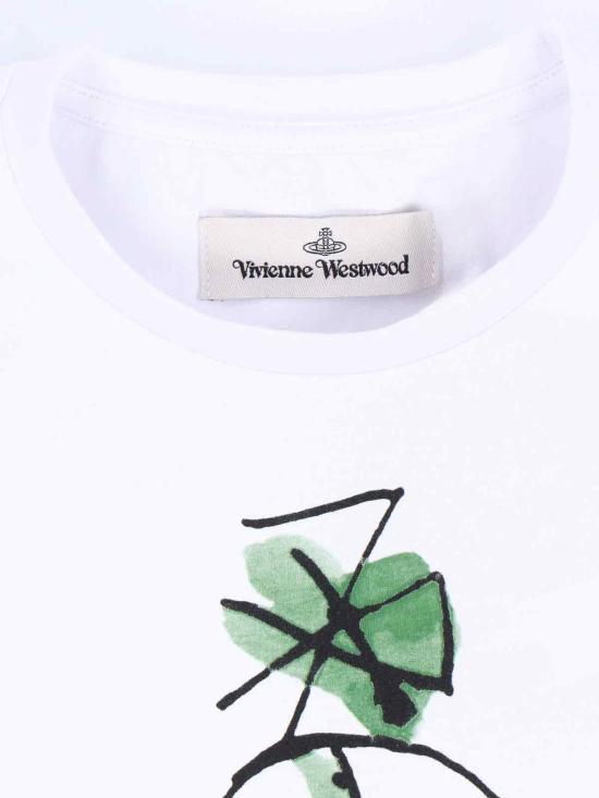 25FW 비비안웨스트우드 반팔 티셔츠 3G01003XJ001MA401 White - VIVIENNE WESTWOOD