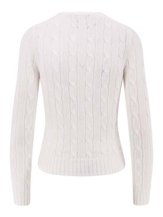  폴로 랄프로렌 폴로 자수 케이블 니트 스웨터 211971869007 White - POLO RALPH LAUREN