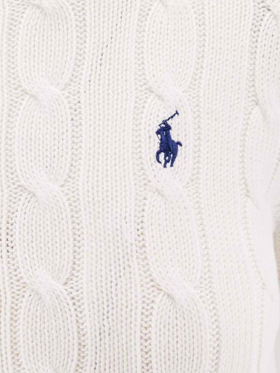  폴로 랄프로렌 폴로 자수 케이블 니트 스웨터 211971869007 White - POLO RALPH LAUREN