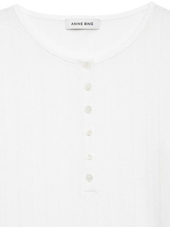 25FW 애니빙 긴팔 티셔츠 A0811225OFW26 White - ANINE BING