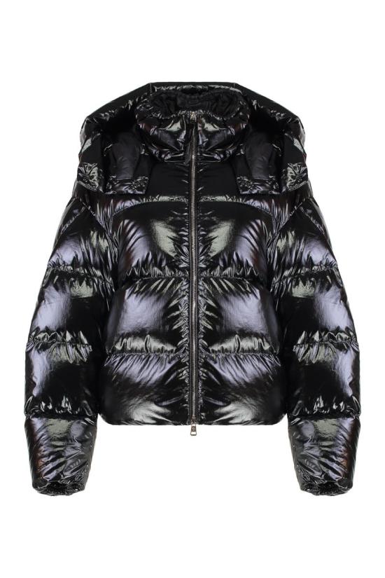 25FW 몽클레어 X EE72 LOTTHAR 후드 쇼트 다운 자켓 K24031A00006M6517 999 Black