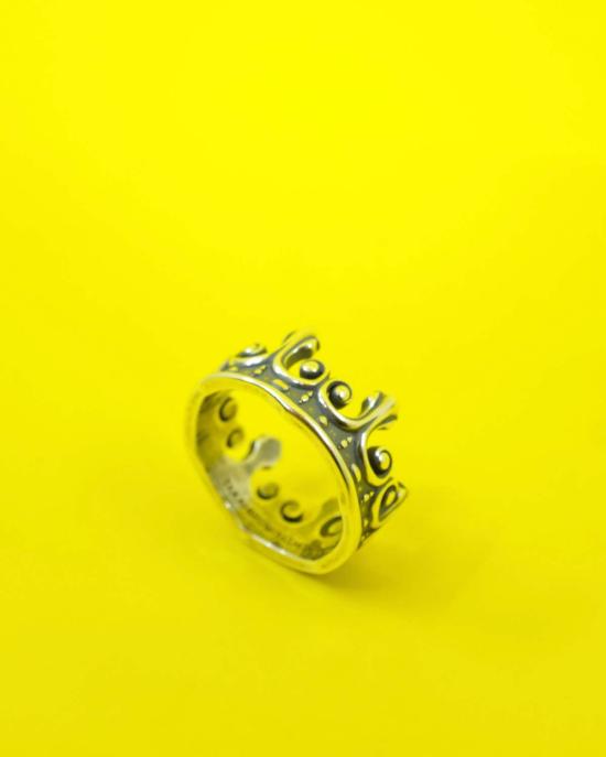  타카히로미야시타 더 솔로이스트 반지 . 스모크드 실버 크라운 링 - TAKAHIROMIYASHITA THE SOLOIST.