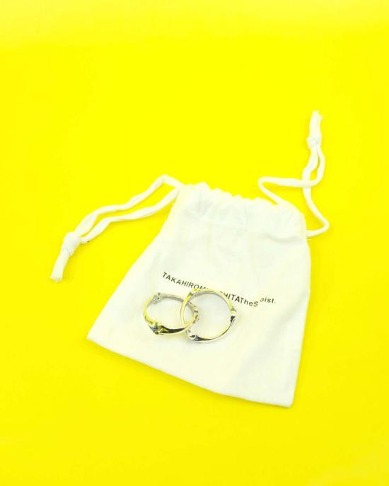  타카히로미야시타 더 솔로이스트 반지 . 실버 본 셰이프 듀얼 링 - TAKAHIROMIYASHITA THE SOLOIST.