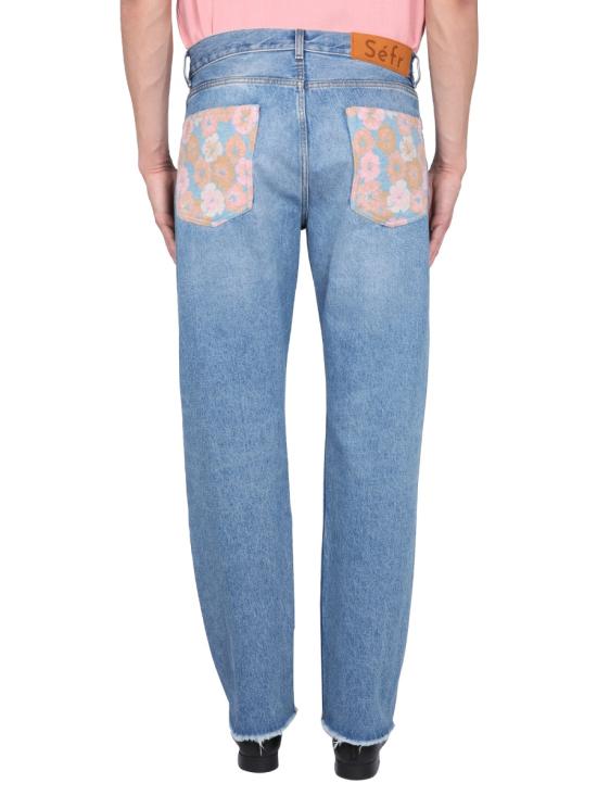  세퍼 데님 팬츠 SS23STRAIGHTCUT FLOWERDENIM AZURE - SEFR