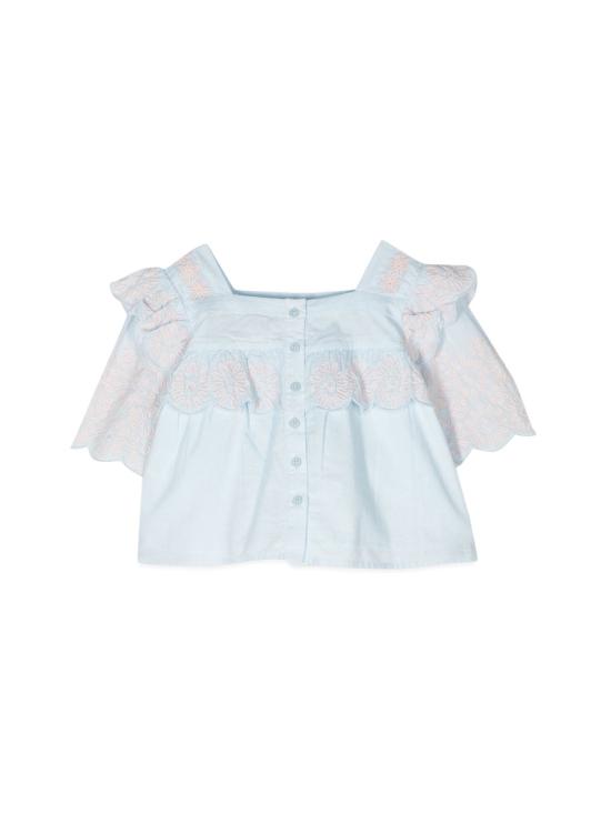  [키즈] 스텔라 맥카트니 탑 TS5A82K Z0142601 BABY BLUE - STELLA MCCARTNEY