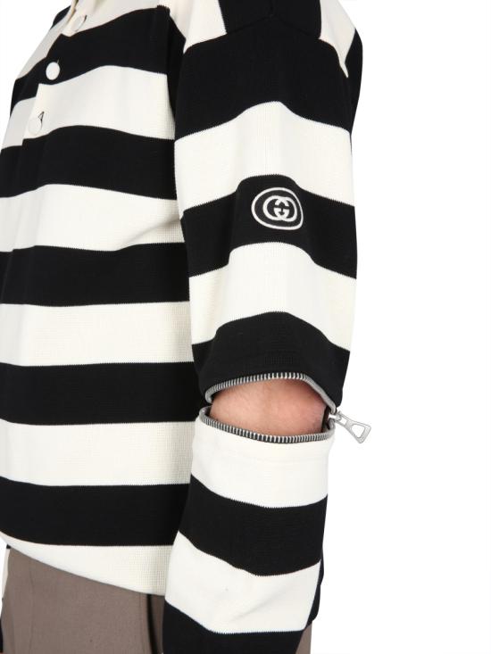 26FW 구찌 디태처블 슬리브 니트 폴로 724708 XKCV09207 IVORY - GUCCI