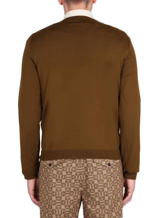 25FW 구찌 홀스빗 인타르시아 울 스웨터 730974 XKCOR3266 MILITARY GREEN - GUCCI