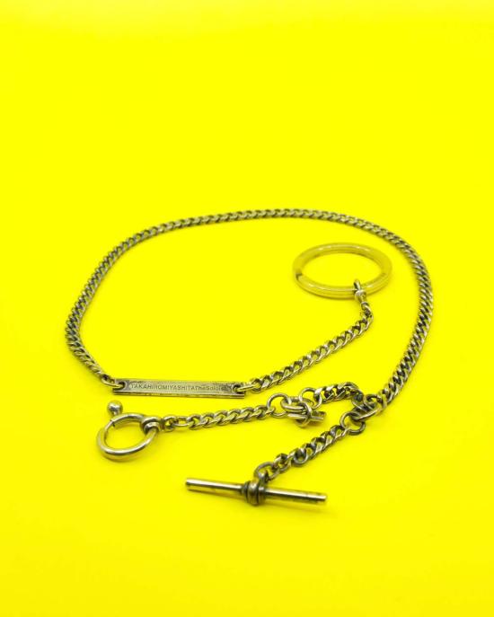  타카히로미야시타 더 솔로이스트 네크리스 . 다크 실버 싱글즈 알버트 체인