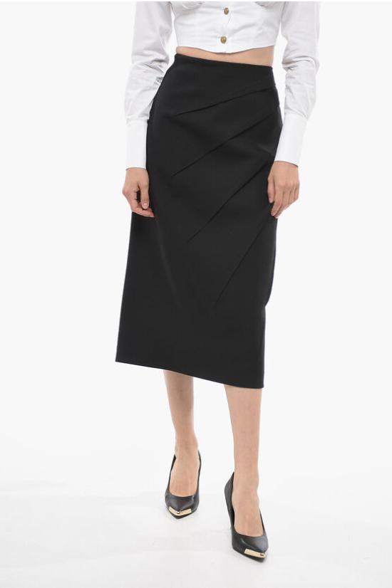 25FW 구찌 울 미디스커트 722055 ZAK6G1000 BLACK