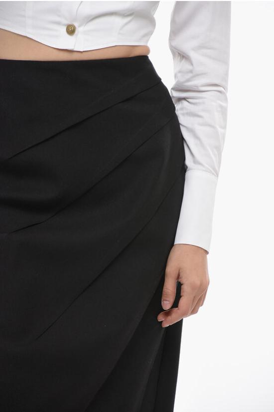 25FW 구찌 울 미디스커트 722055 ZAK6G1000 BLACK - GUCCI