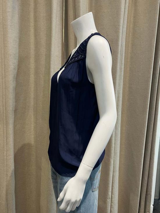  Ramy Brook 셔츠 라미 브룩 엘시 탑 스프링 네이비 - RAMY BROOK