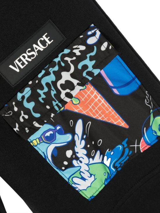  [키즈] 베르사체 스트레이트 팬츠 1007794K 1A055542B070 BLACK - VERSACE