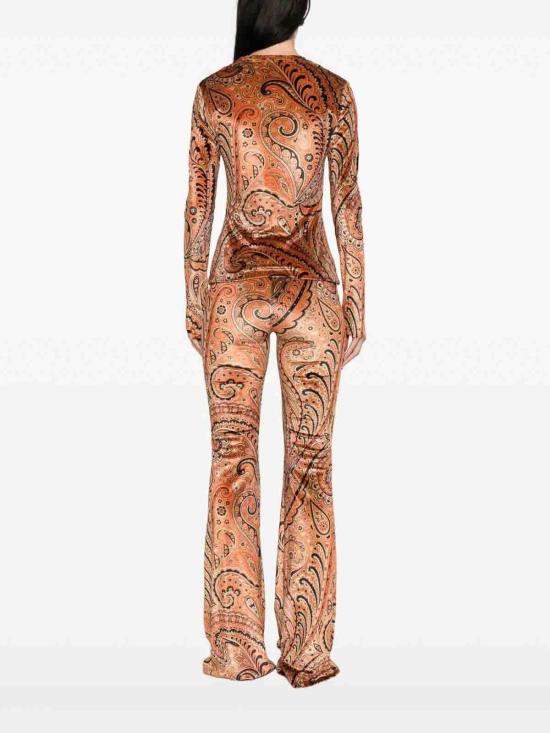 25FW 에트로 반팔 티셔츠 WRJB002699IAS53X0822 Orange - ETRO