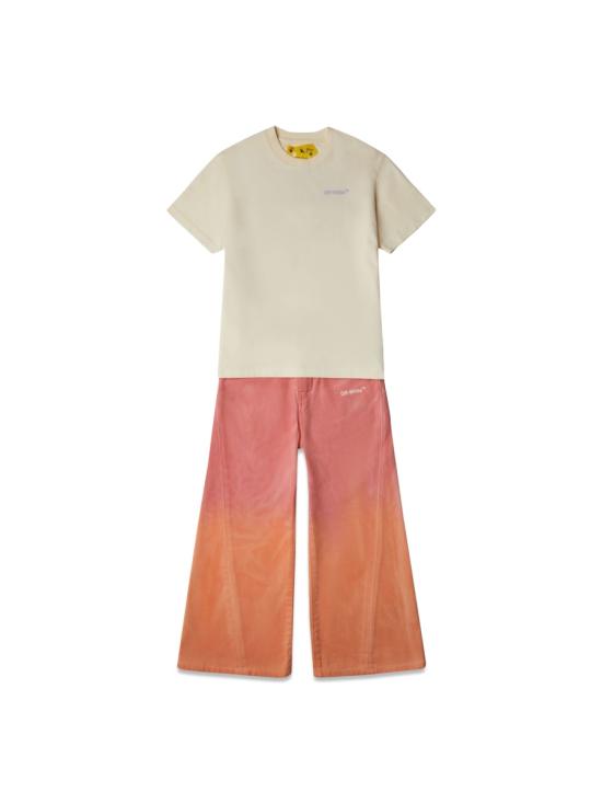  [키즈] 오프화이트 스트레이트 팬츠 OGCA009K S23FAB0018601 MULTICOLOUR - OFF WHITE